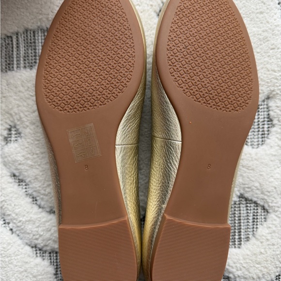 NEW tory Burch Claire ballet flat spark gold - Picture 3 of 7
